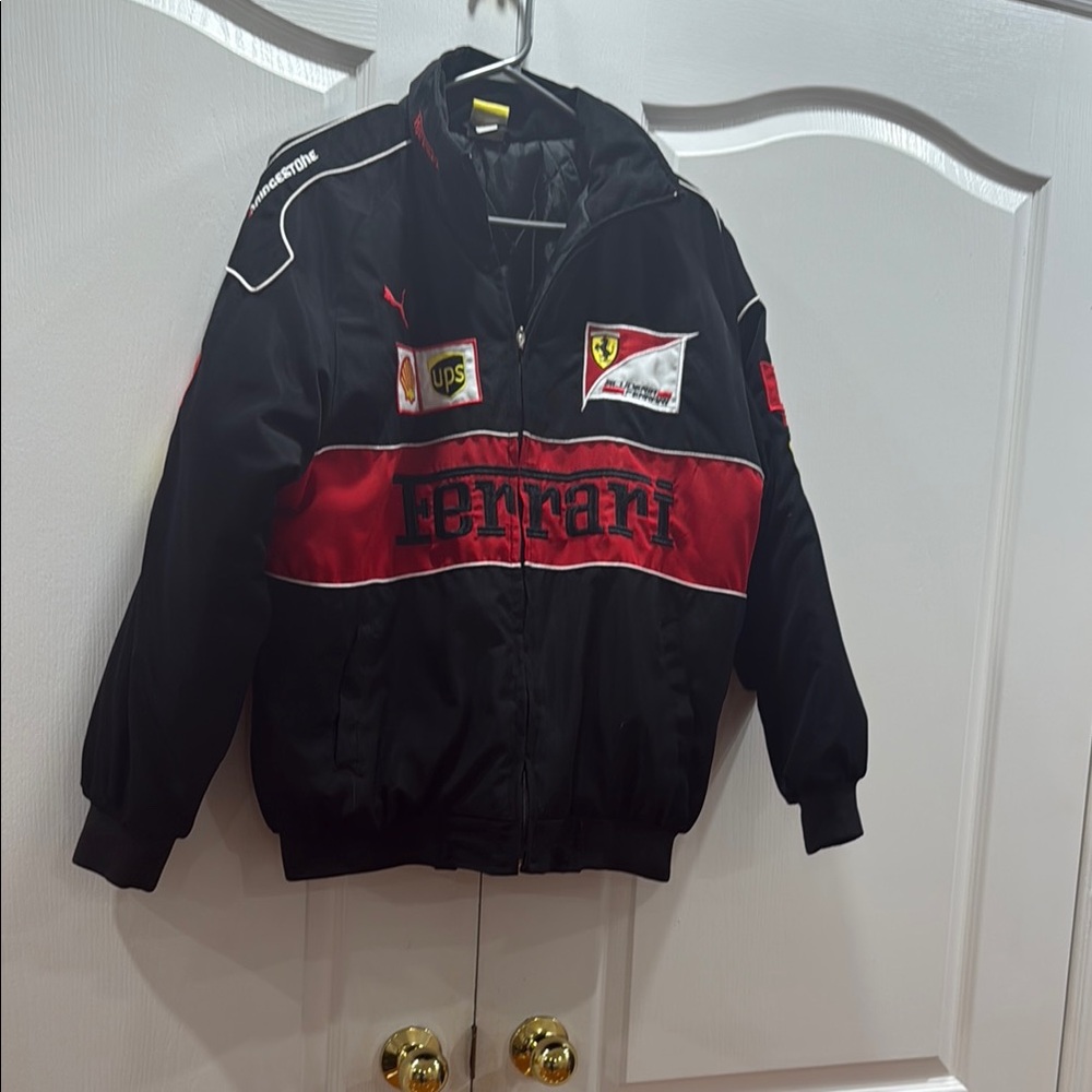 Ferrari Black and Red Racing Jacket with Logos